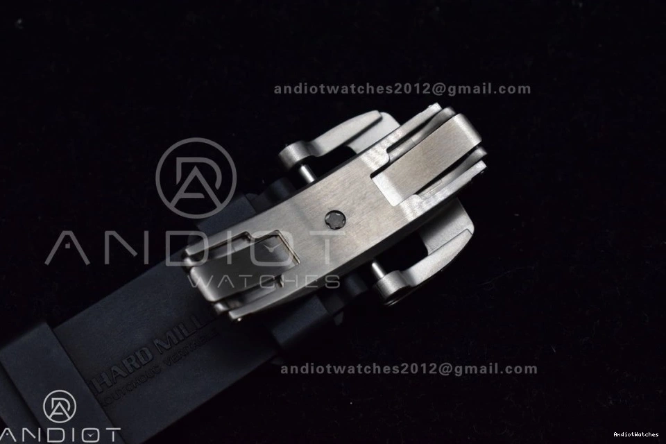 Crystal 1025 1:1 Edition A7750 RM011 Chrono Sophisticated Black on Dial Strap Rubber SS KVF Black V Best 0306